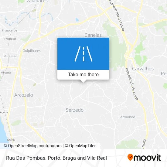 Rua Das Pombas map