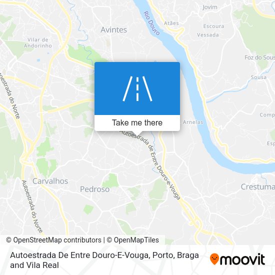 Autoestrada De Entre Douro-E-Vouga mapa