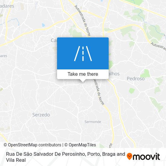 Rua De São Salvador De Perosinho mapa