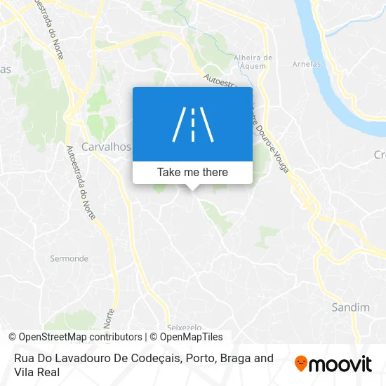 Rua Do Lavadouro De Codeçais map