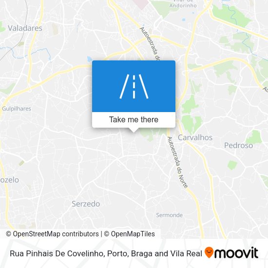 Rua Pinhais De Covelinho map