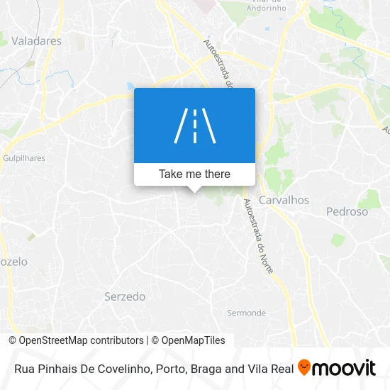 Rua Pinhais De Covelinho map
