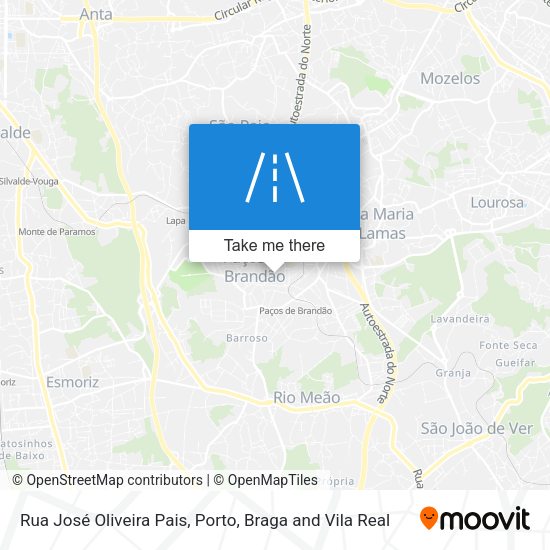 Rua José Oliveira Pais mapa