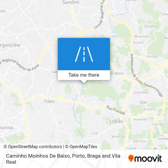 Caminho Moinhos De Baixo map