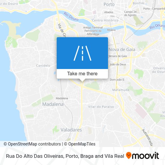 Rua Do Alto Das Oliveiras mapa