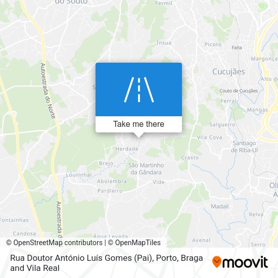 Rua Doutor António Luís Gomes (Pai) mapa