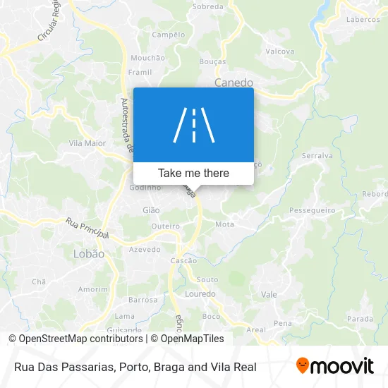Rua Das Passarias map