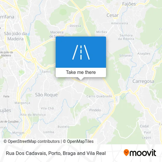 Rua Dos Cadavais map