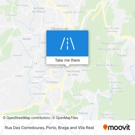 Rua Das Corredouras map