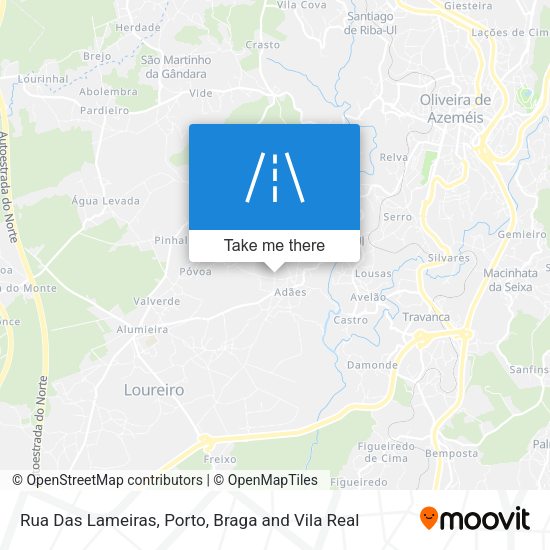 Rua Das Lameiras mapa
