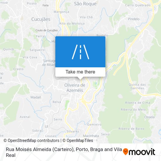 Rua Moisés Almeida (Carteiro) mapa