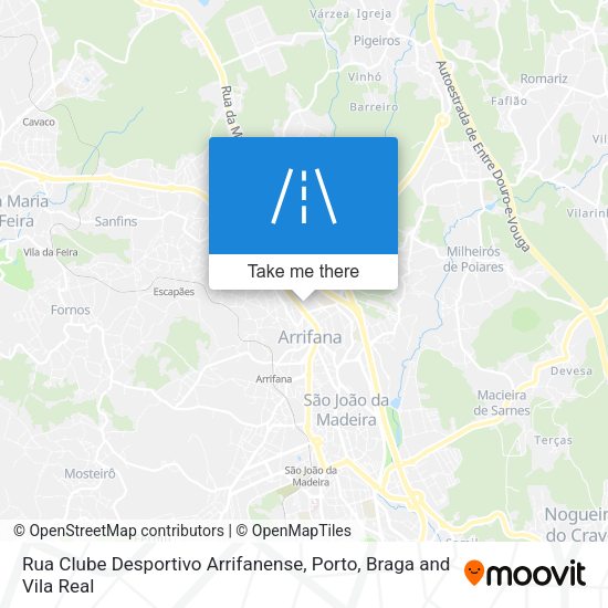 Rua Clube Desportivo Arrifanense map