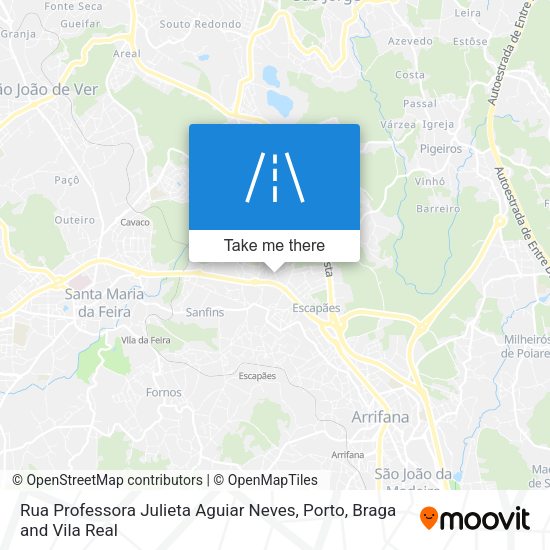 Rua Professora Julieta Aguiar Neves mapa