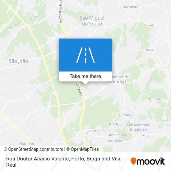 Rua Doutor Acácio Valente mapa