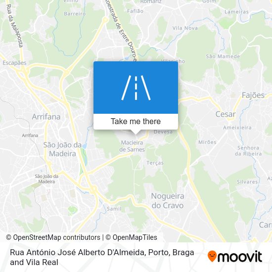Rua António José Alberto D'Almeida map