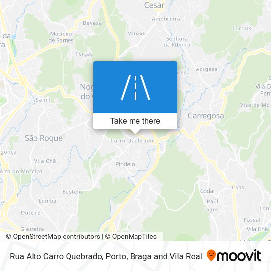 Rua Alto Carro Quebrado mapa