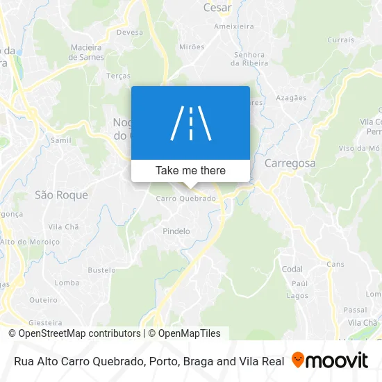 Rua Alto Carro Quebrado map