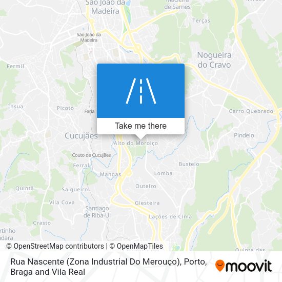 Rua Nascente (Zona Industrial Do Merouço) mapa