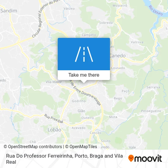 Rua Do Professor Ferreirinha map