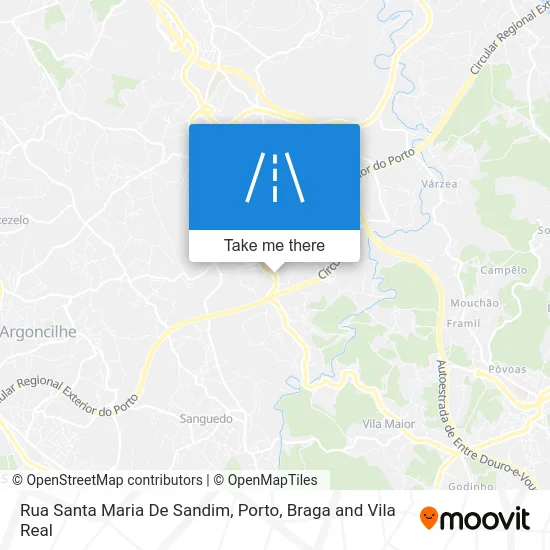 Rua Santa Maria De Sandim map