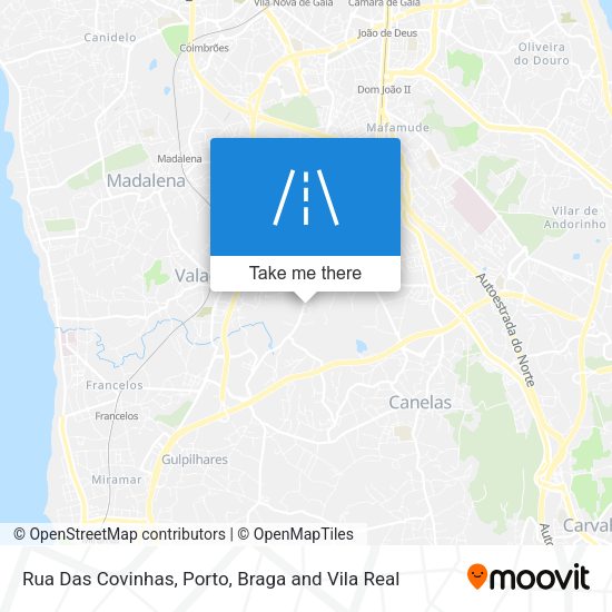 Rua Das Covinhas mapa