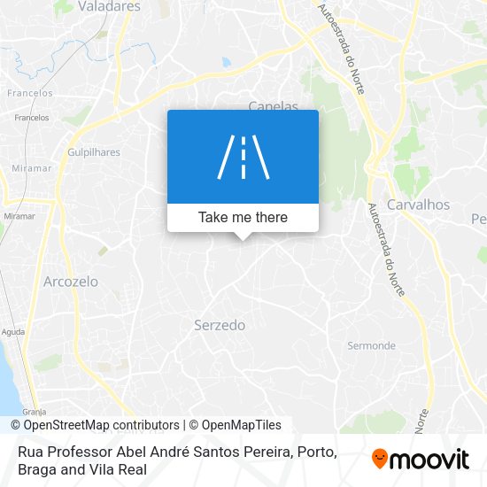 Rua Professor Abel André Santos Pereira mapa
