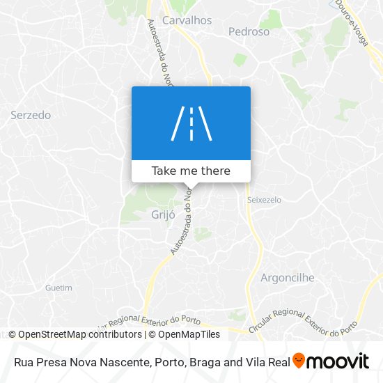 Rua Presa Nova Nascente mapa