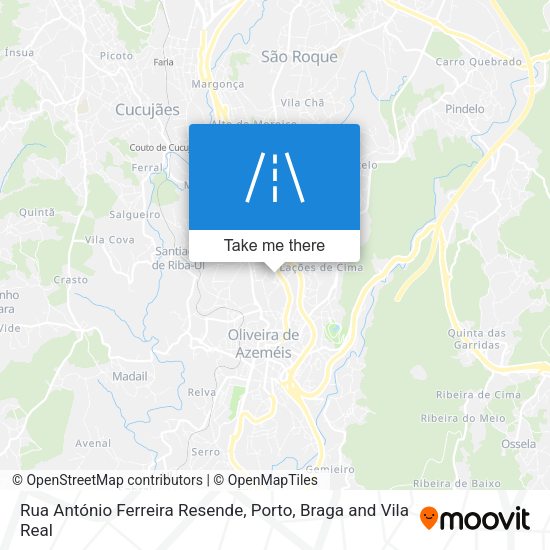 Rua António Ferreira Resende map