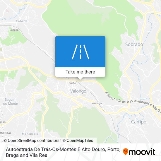 Autoestrada De Trás-Os-Montes E Alto Douro map