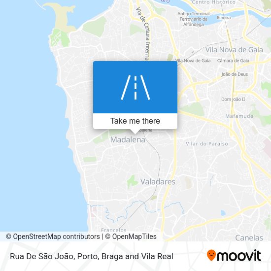 Rua De São João map