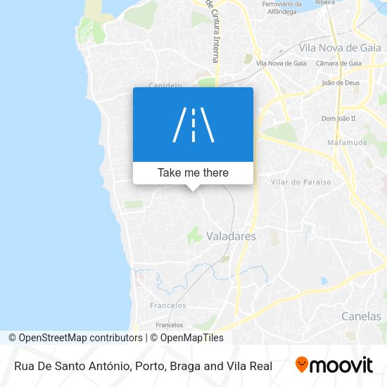 Rua De Santo António map