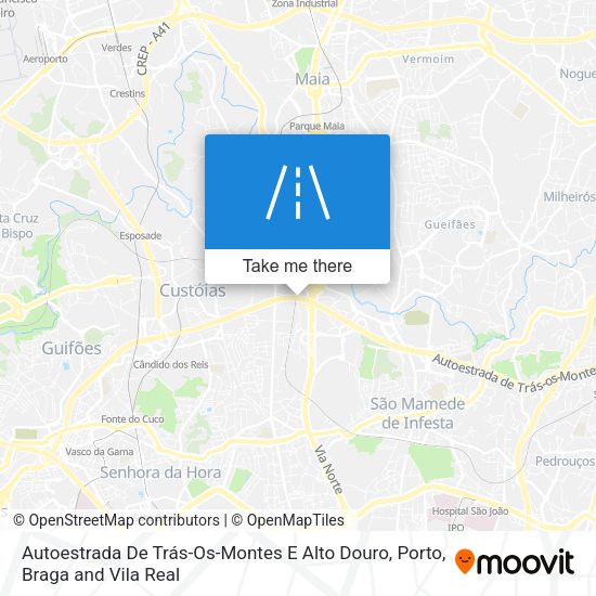 Autoestrada De Trás-Os-Montes E Alto Douro mapa
