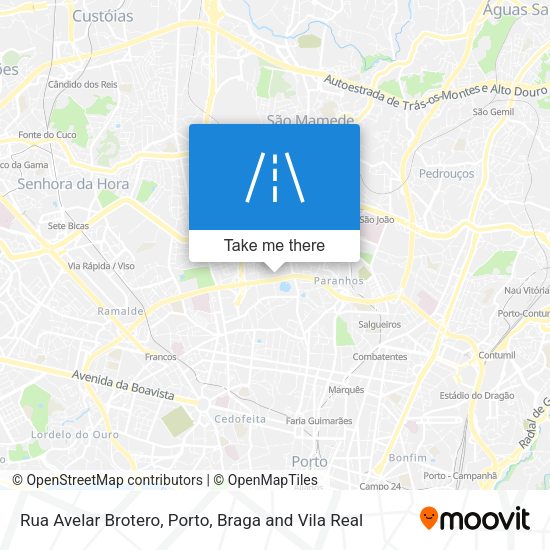 Rua Avelar Brotero mapa