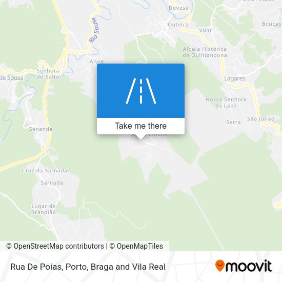 Rua De Poias mapa