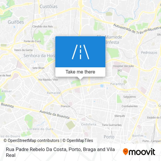 Rua Padre Rebelo Da Costa map