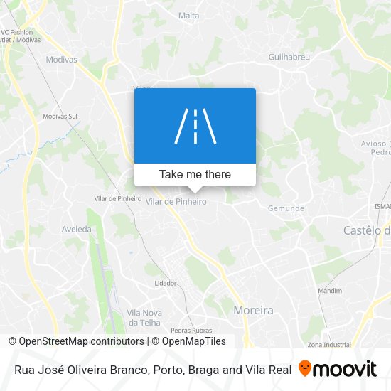 Rua José Oliveira Branco mapa
