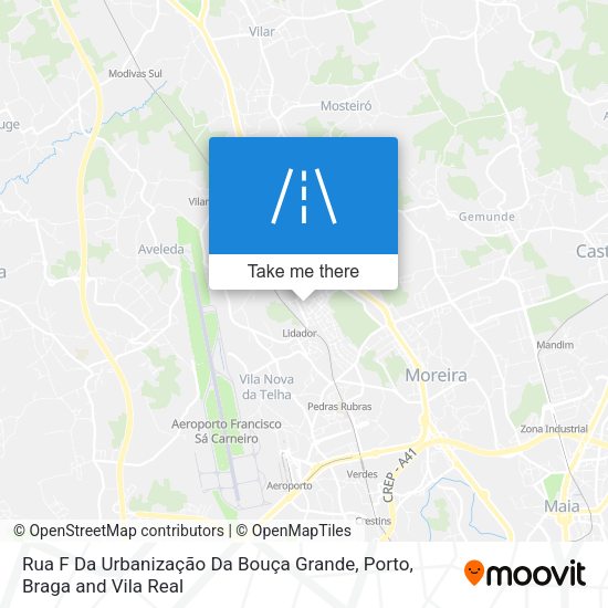 Rua F Da Urbanização Da Bouça Grande mapa