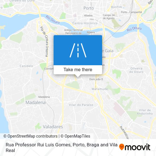 Rua Professor Rui Luís Gomes mapa
