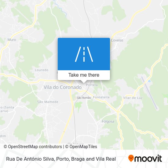 Rua De António Silva mapa
