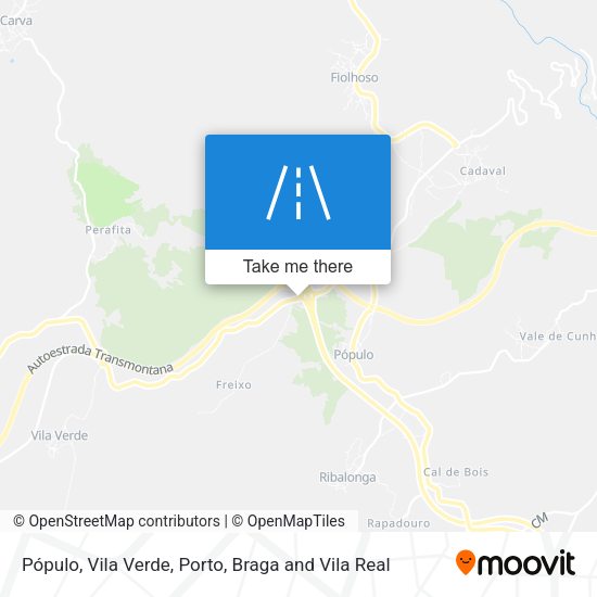 Pópulo, Vila Verde map