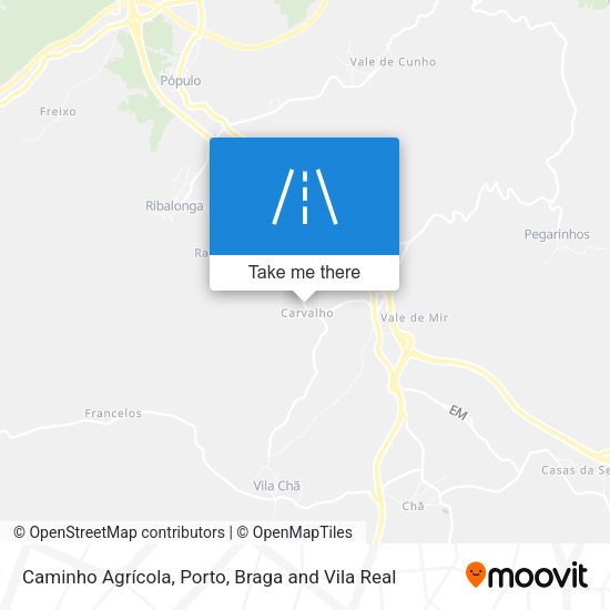 Caminho Agrícola mapa