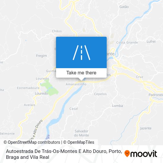 Autoestrada De Trás-Os-Montes E Alto Douro map