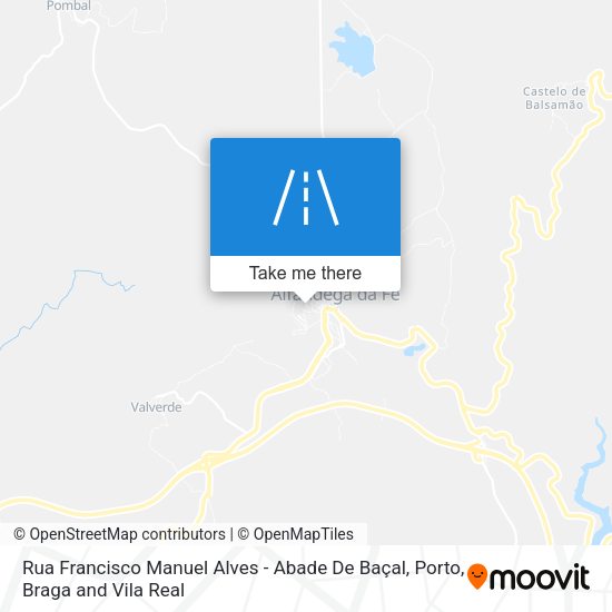 Rua Francisco Manuel Alves - Abade De Baçal map
