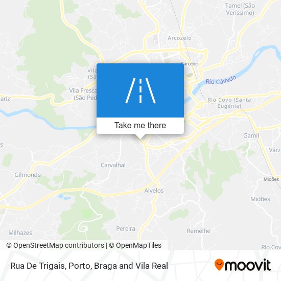 Rua De Trigais mapa