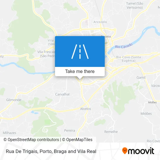 Rua De Trigais map