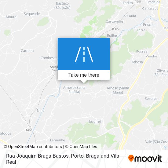 Rua Joaquim Braga Bastos mapa