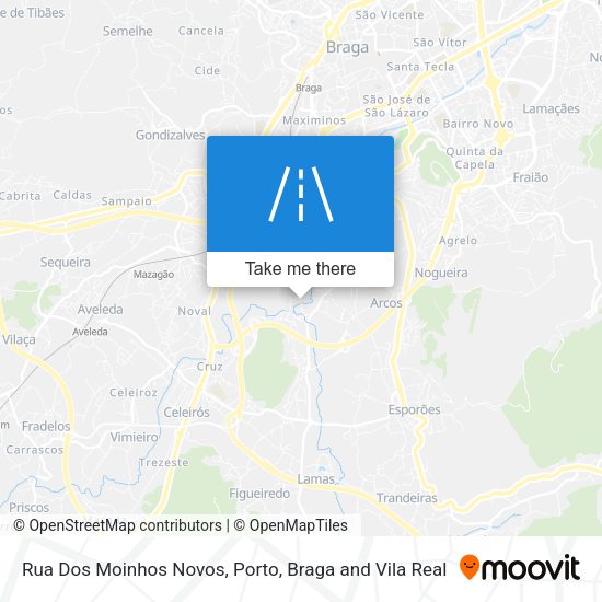 Rua Dos Moinhos Novos mapa
