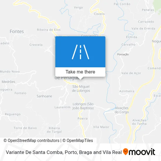 Variante De Santa Comba map