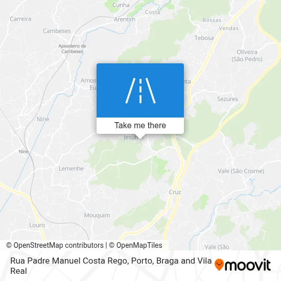 Rua Padre Manuel Costa Rego map