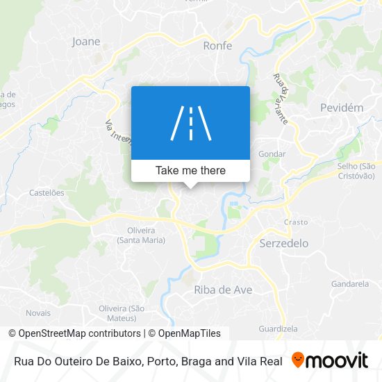 Rua Do Outeiro De Baixo mapa